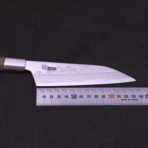Petty Silver Steel #3 Walnut Hamachidori Handle 135mm (5.3”)-[Musashi]-[Japanese-Kitchen-Knives]