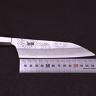 Petty Silver Steel #3 Walnut Kiku Handle 135mm (5.3”)-[Musashi]-[Japanese-Kitchen-Knives]