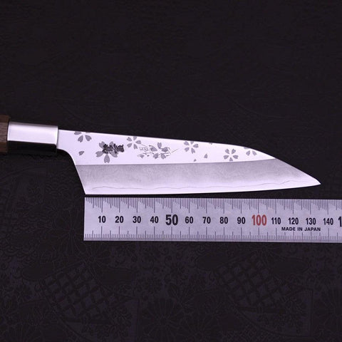 Petty Silver Steel #3 Walnut Sakura Handle 135mm (5.3”)-[Musashi]-[Japanese-Kitchen-Knives]
