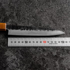 Petty Stainless Clad AUS-8 Kurouchi Tsuchime Yaki Urushi Handle 155mm (6.1”)-[Musashi]-[Japanese-Kitchen-Knives]
