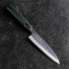 Petty Stainless Clad Blue Steel #2 Kurouchi Green Urushi Handle 150mm (5.9”)-[Musashi]-[Japanese-Kitchen-Knives]