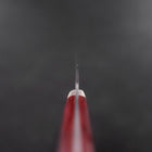 Petty Stainless Clad Blue Super Kurouchi Tsuchime Red Western Handle 150mm (5.9”)-[Musashi]-[Japanese-Kitchen-Knives]