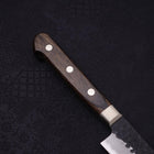 Petty Stainless Clad Blue Super Kurouchi Tsuchime Western Handle 150mm (5.9”)-[Musashi]-[Japanese-Kitchen-Knives]