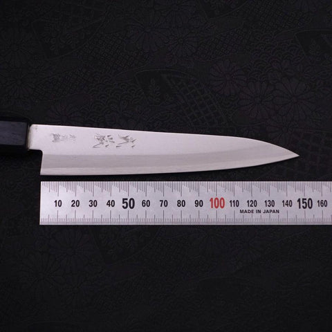 Petty Stainless Clad Blue Super Polished Dark Blue Handle 145mm (5.7”)-[Musashi]-[Japanese-Kitchen-Knives]