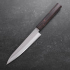 Petty Stainless Clad Blue Super Polished Ebony Handle 145mm (5.7”)-[Musashi]-[Japanese-Kitchen-Knives]
