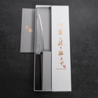 Petty Stainless Clad Blue Super Polished Ebony Handle 145mm (5.7”)-[Musashi]-[Japanese-Kitchen-Knives]