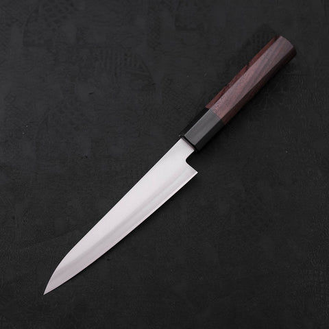 Petty Stainless Clad Blue Super Polished Shitan Handle 150mm (5.9”)-[Musashi]-[Japanese-Kitchen-Knives]