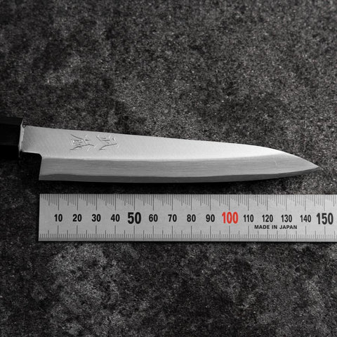 Petty Stainless Clad Blue Super Polished Shitan Handle 150mm (5.9”)-[Musashi]-[Japanese-Kitchen-Knives]