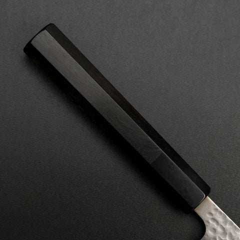 Petty Stainless Clad Blue Super Tsuchime Buffalo Ebony Handle 135mm (5.3”)-[Musashi]-[Japanese-Kitchen-Knives]