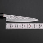 Petty Stainless Clad Blue Super Tsuchime Buffalo Ebony Handle 135mm (5.3”)-[Musashi]-[Japanese-Kitchen-Knives]