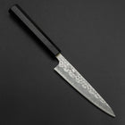 Petty Stainless Clad Blue Super Tsuchime Buffalo Ebony Handle 135mm (5.3”)-[Musashi]-[Japanese-Kitchen-Knives]