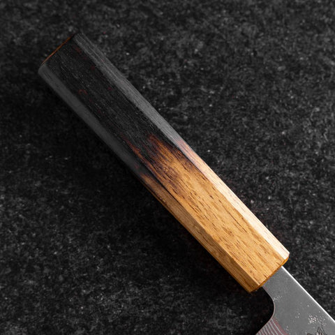 Petty Sweden Steel Nashiji Damascus Yaki Urushi Handle 140mm (5.3”)-[Musashi]-[Japanese-Kitchen-Knives]