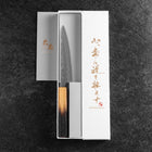 Petty Sweden Steel Nashiji Damascus Yaki Urushi Handle 140mm (5.3”)-[Musashi]-[Japanese-Kitchen-Knives]