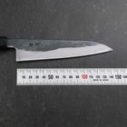 Petty V-Toku 2 Kurouchi Damascus Buffalo Ebony Handle 145mm (5.7”)-[Musashi]-[Japanese-Kitchen-Knives]