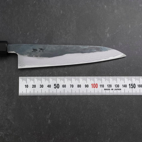 Petty V-Toku 2 Kurouchi Damascus Buffalo Ebony Handle 145mm (5.7”)-[Musashi]-[Japanese-Kitchen-Knives]