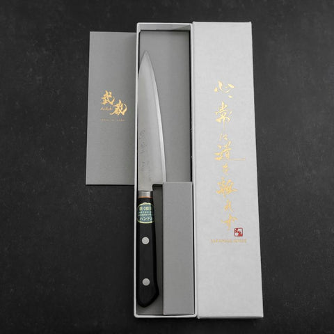 Petty VG-1 Polished Western Copper Inlay Handle 150mm (5.9”)-[Musashi]-[Japanese-Kitchen-Knives]