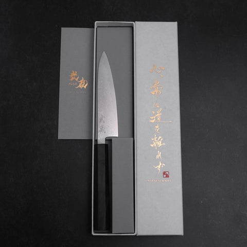 Petty VG-10 Damascus Ashwood Handle 130mm (5.1”)-[Musashi]-[Japanese-Kitchen-Knives]