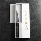 Petty VG-10 Damascus Buffalo Ebony Handle 100mm (3.9”)-[Musashi]-[Japanese-Kitchen-Knives]