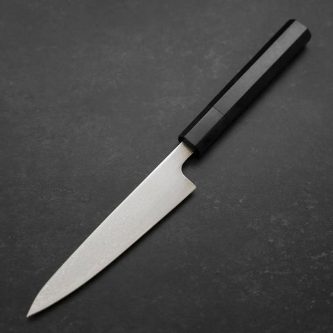 Petty VG-10 Damascus Buffalo Ebony Handle 140mm (5.5”)-[Musashi]-[Japanese-Kitchen-Knives]