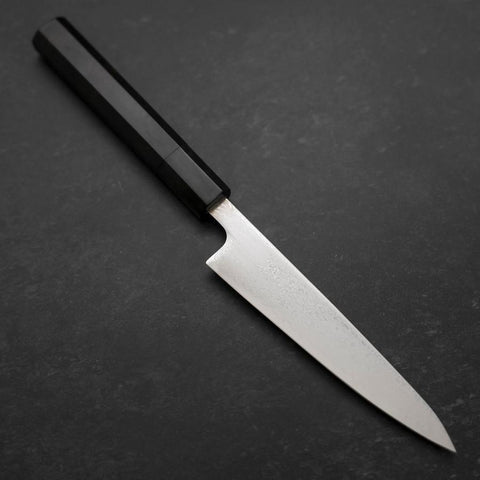 Petty VG-10 Damascus Buffalo Ebony Handle 140mm (5.5”)-[Musashi]-[Japanese-Kitchen-Knives]