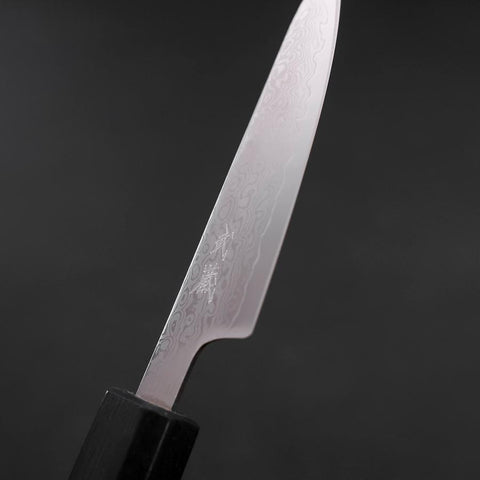 Petty VG-10 Damascus Dark Blue Urushi Handle 85mm (3.3”)-[Musashi]-[Japanese-Kitchen-Knives]
