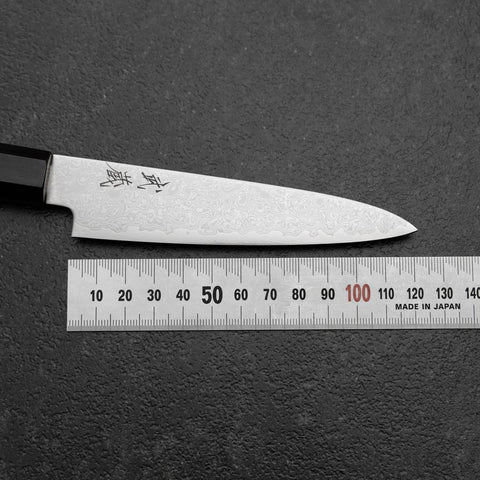 Petty VG-10 Damascus Ebony Handle 120mm (4.7”)-[Musashi]-[Japanese-Kitchen-Knives]