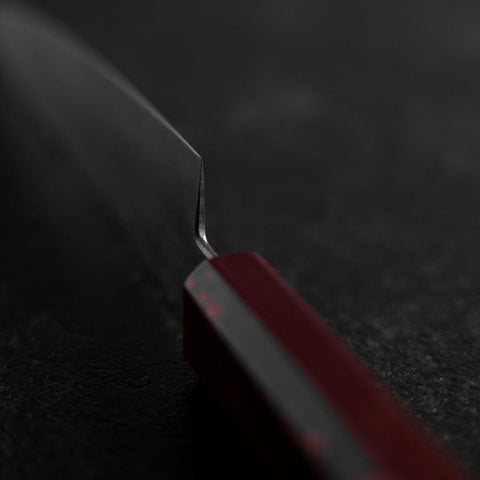 Petty VG-10 Damascus Yamanaka Red Urushi Handle 135mm (5.3”)-[Musashi]-[Japanese-Kitchen-Knives]