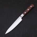 Petty VG-10 Mirror Tsuchime Damascus Mahogany Handle 135mm (5.3”)-[Musashi]-[Japanese-Kitchen-Knives]