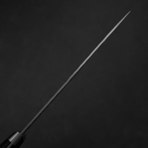 Petty VG-10 Mirror Tsuchime Damascus Western Black Handle 135mm (5.3”)-[Musashi]-[Japanese-Kitchen-Knives]