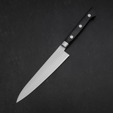 Petty VG-10 Polished Black Western Handle 150mm (5.9”)-[Musashi]-[Japanese-Kitchen-Knives]