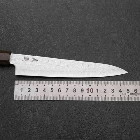 Petty VG-10 Tsuchime Damascus Ashwood Handle 150mm (5.9”)-[Musashi]-[Japanese-Kitchen-Knives]