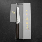 Petty VG-10 Tsuchime Damascus Ashwood Handle 150mm (5.9”)-[Musashi]-[Japanese-Kitchen-Knives]