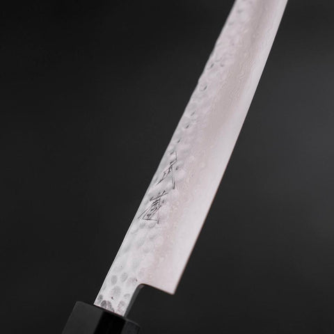 Petty VG-10 Tsuchime Damascus Shitan Handle 150mm (5.9”)-[Musashi]-[Japanese-Kitchen-Knives]