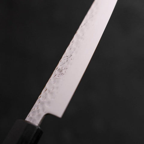 Petty VG-10 Tsuchime Damascus Walnut Handle 150mm (5.9”)-[Musashi]-[Japanese-Kitchen-Knives]