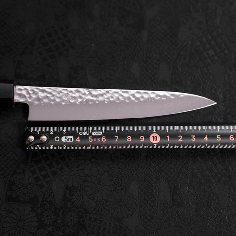 Petty VG-10 Tsuchime Damascus Walnut Handle 150mm (5.9”)-[Musashi]-[Japanese-Kitchen-Knives]