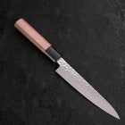 Petty VG-10 Tsuchime Damascus Walnut Handle 150mm (5.9”)-[Musashi]-[Japanese-Kitchen-Knives]