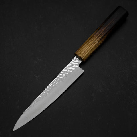Petty VG-10 Tsuchime Damascus Yaki-Urushi Handle 150mm (5.9”)-[Musashi]-[Japanese-Kitchen-Knives]
