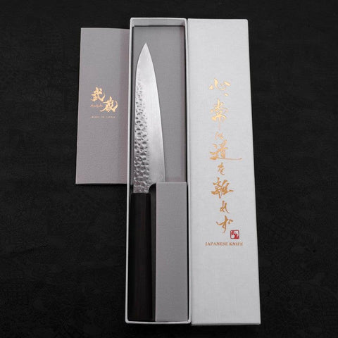 Petty VG-10 Tsuchime Ebony Handle 150mm (5.9”)-[Musashi]-[Japanese-Kitchen-Knives]