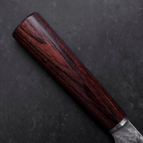 Petty VG-10 Tsuchime Oval Mahogany Handle 120mm (4.7”)-[Musashi]-[Japanese-Kitchen-Knives]