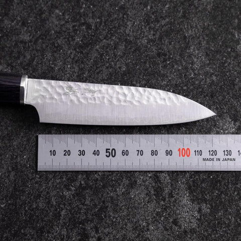 Petty VG-10 Tsuchime Oval Purple Handle 120mm (4.7”)-[Musashi]-[Japanese-Kitchen-Knives]