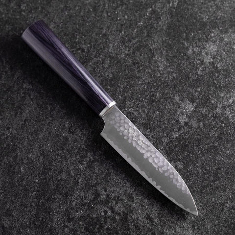 Petty VG-10 Tsuchime Oval Purple Handle 120mm (4.7”)-[Musashi]-[Japanese-Kitchen-Knives]