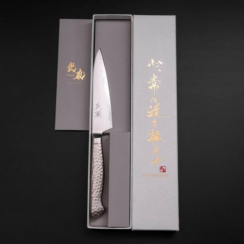 Petty VG-5 Damascus Western Handle 120mm (4.7”)-[Musashi]-[Japanese-Kitchen-Knives]
