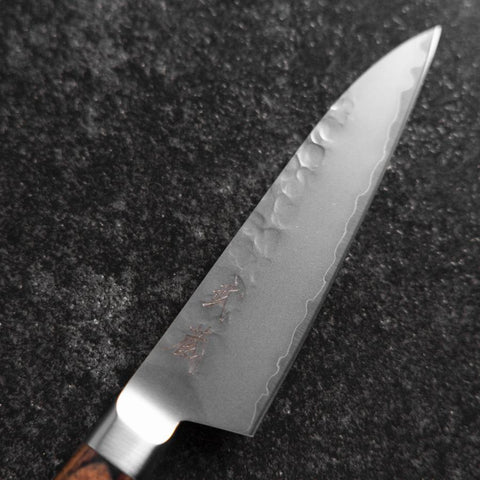 Petty VG-5 Tsuchime Western Brown Handle 90mm (3.5”)-[Musashi]-[Japanese-Kitchen-Knives]