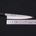 Petty White Steel #1 Polished Buffalo Magnolia Handle 135mm (5.3”)-[Musashi]-[Japanese-Kitchen-Knives]