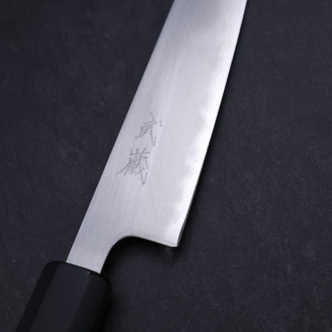 Petty White Steel #1 Polished Buffalo Magnolia Handle 150mm (5.9”)-[Musashi]-[Japanese-Kitchen-Knives]