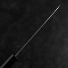 Petty White Steel #1 Tsuchime Buffalo Ebony Handle 135mm (5.3”)-[Musashi]-[Japanese-Kitchen-Knives]