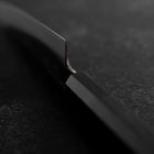 Petty White Steel #2 Kurouchi Buffalo Ebony Handle 130mm (5.1”)-[Musashi]-[Japanese-Kitchen-Knives]