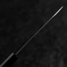 Petty White Steel #2 Kurouchi Buffalo Ebony Handle 130mm (5.1”)-[Musashi]-[Japanese-Kitchen-Knives]