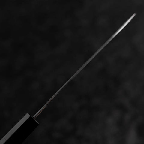 Petty White Steel #2 Kurouchi Buffalo Ebony Handle 130mm (5.1”)-[Musashi]-[Japanese-Kitchen-Knives]