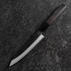 Petty White Steel #2 Kurouchi Buffalo Ebony Handle 160mm (6.3”)-[Musashi]-[Japanese-Kitchen-Knives]